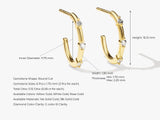14k Gold Prong Set Diamond Hoop Earrings