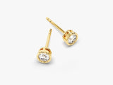 14k Gold Bezel Set Moissanite Stud Earrings (0.30 ct tw)