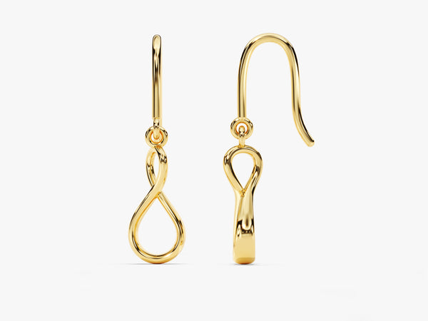 14k Gold Infinity Drop Earrings