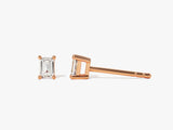 14k Gold Emerald Cut Moissanite Stud Earrings (0.25 ct tw)