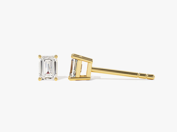 14k Gold Emerald Cut Lab Diamond Stud Earrings (0.50 ct tw)