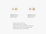 14k Gold Princess Cut Lab Diamond Stud Earrings (0.50 ct tw)