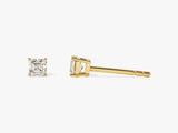 14k Gold Asscher Cut Lab Diamond Stud Earrings (0.25 ct tw)