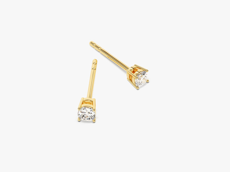 14k Gold Cushion Cut Lab Diamond Stud Earrings (0.25 ct tw)