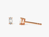 14k Gold Marquise Cut Moissanite Stud Earrings (0.25 ct tw)