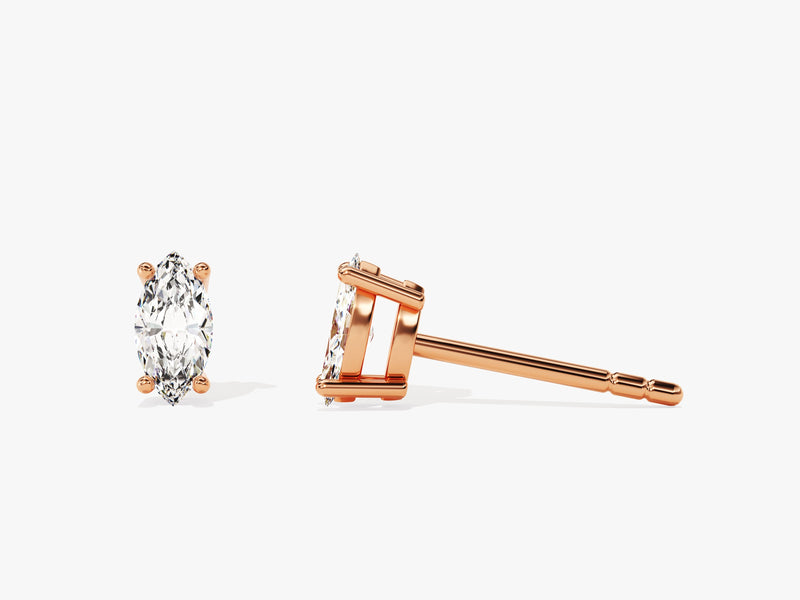 14k Gold Marquise Cut Moissanite Stud Earrings (0.50 ct tw)
