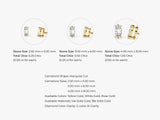 14k Gold Marquise Cut Lab Diamond Stud Earrings (0.25 ct tw)