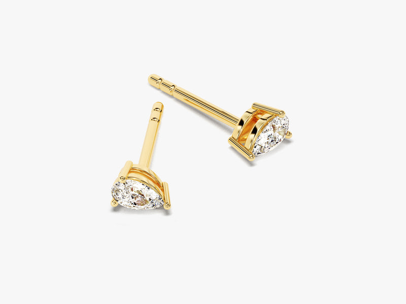 14k Gold Pear Cut Lab Diamond Stud Earrings (0.25 ct tw)