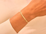 14k Yellow Gold 4.5mm Herringbone Chain Bracelet