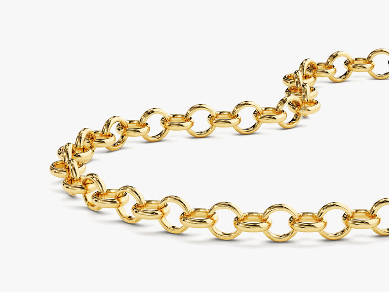 14k Yellow Gold 3.0mm Rolo Chain Bracelet