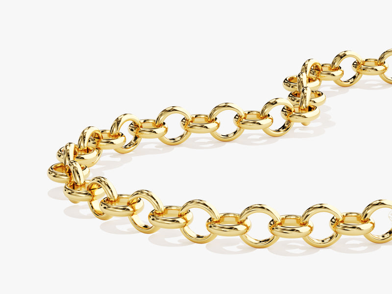 14k Yellow Gold 4.0mm Rolo Chain Bracelet