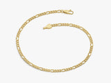 14k Yellow Gold 2.5mm Figaro Chain Bracelet