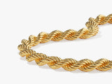 14k Yellow Gold 4.5mm Rope Chain Bracelet
