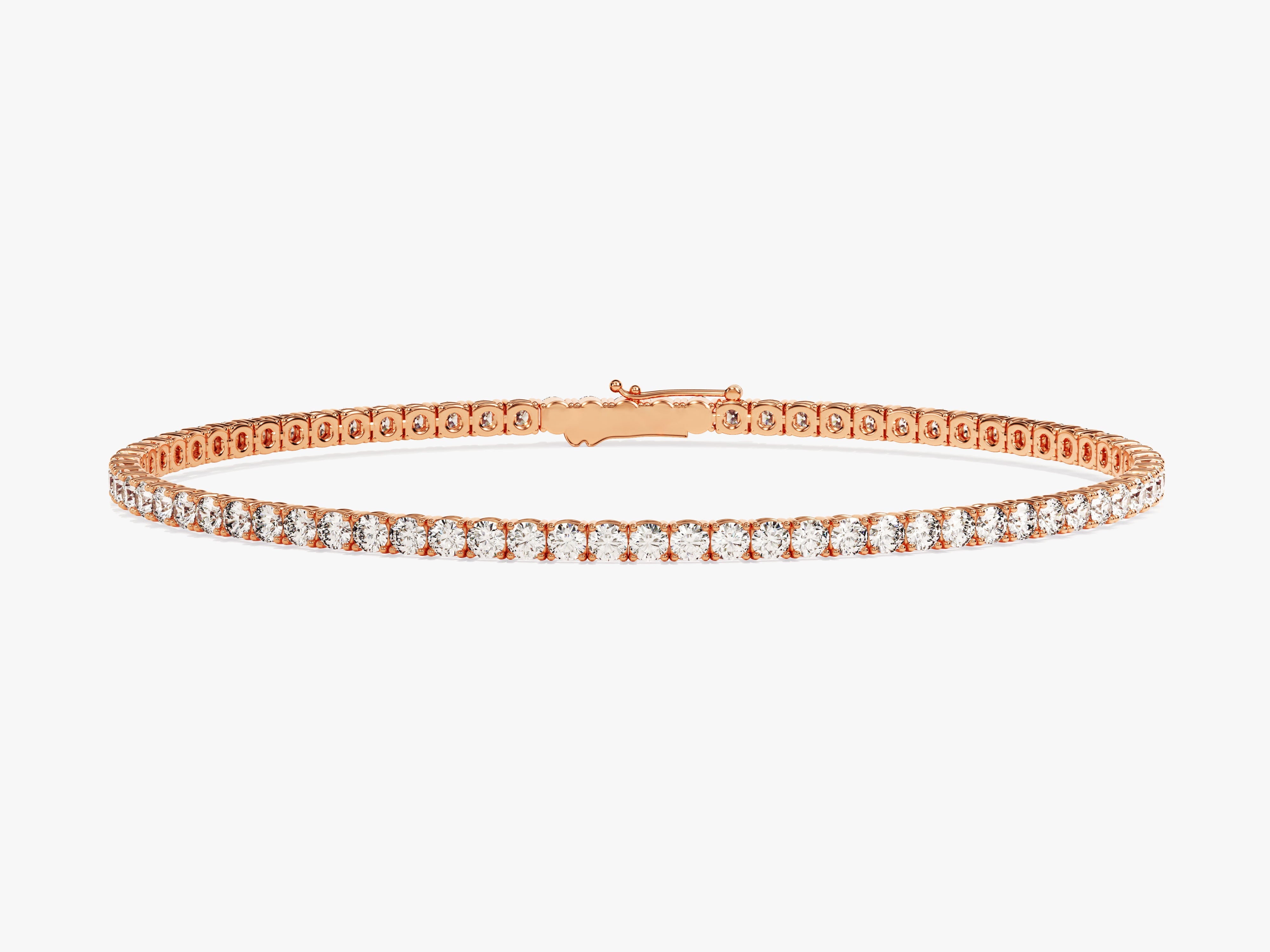 Rose gold diamond tennis bracelet fine jewelry