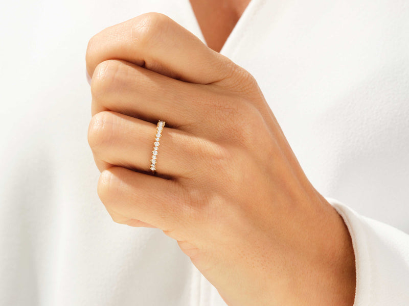 Prong-Set Moissanite Wedding Band | Eternate