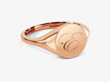 14k Gold Round Signet Ring