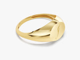 14k Solid Gold Oval Signet Ring