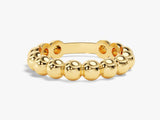 14k Solid Gold 4mm Bead Ring