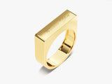 14k Gold Elongated Rectangular Signet Ring