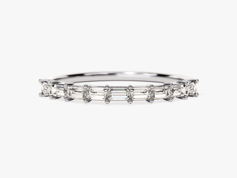 Horizontal Baguette Wedding Band Horizontal Baguette Moissanite