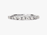 Marquise and Double Round Full Eternity Moissanite Wedding Band