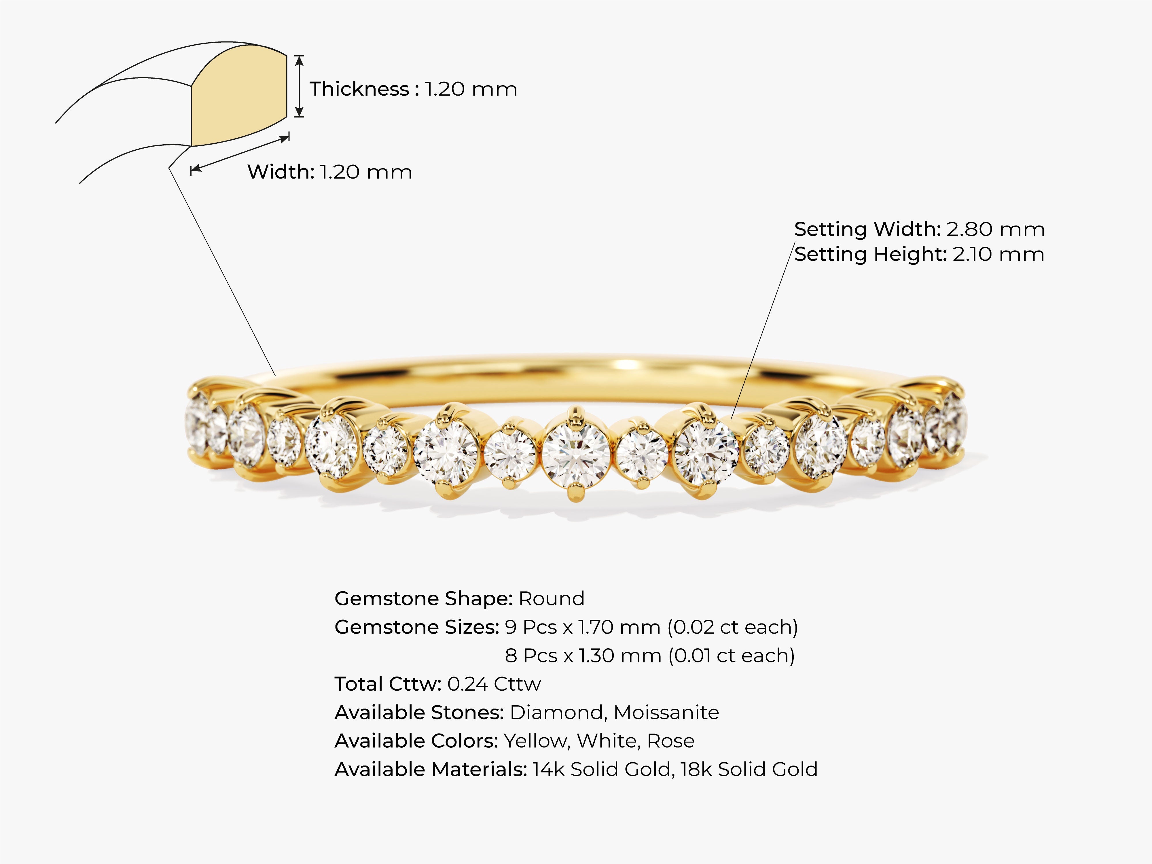 Diamond eternity band ring, 14k solid gold, jewelry