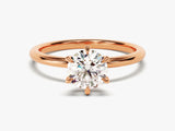 6-Prong Solitaire Round Cut Moissanite Engagement Ring (1.00 CT)