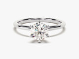 6-Prong Solitaire Round Cut Lab Grown Diamond Engagement Ring (1.00 CT)
