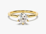 6-Prong Solitaire Round Cut Moissanite Engagement Ring (1.00 CT)