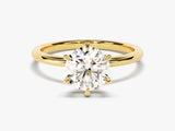 6-Prong Solitaire Round Cut Lab Grown Diamond Engagement Ring (1.50 CT)