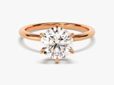 6-Prong Solitaire Round Cut Moissanite Engagement Ring (2.00 CT)