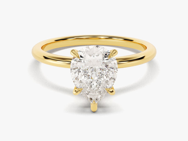 Pear Cut Solitaire Lab Grown Diamond Engagement Ring (2.00 CT)