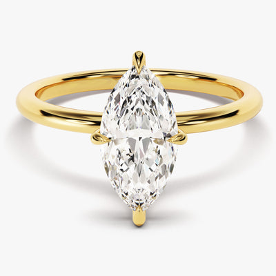 Marquise Cut Solitaire Moissanite Engagement Ring (1.50 CT)