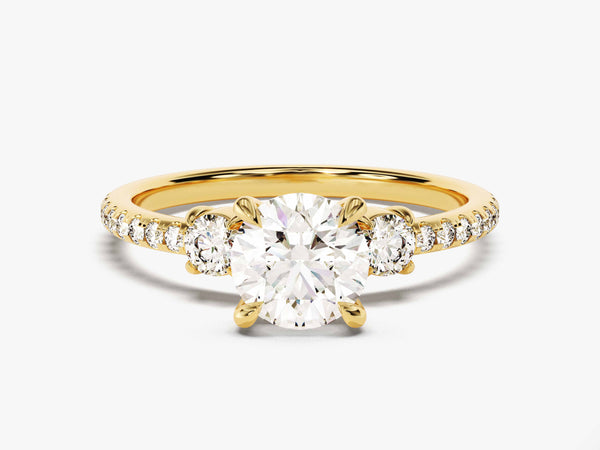 Micropave Trio Lab Grown Diamond Engagement Ring (1.00 CT)