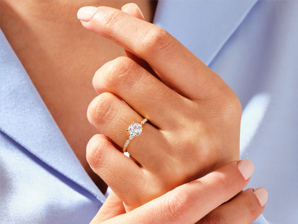 Milgrain Art Deco Lab Grown Diamond Engagement Ring (1.00 CT)