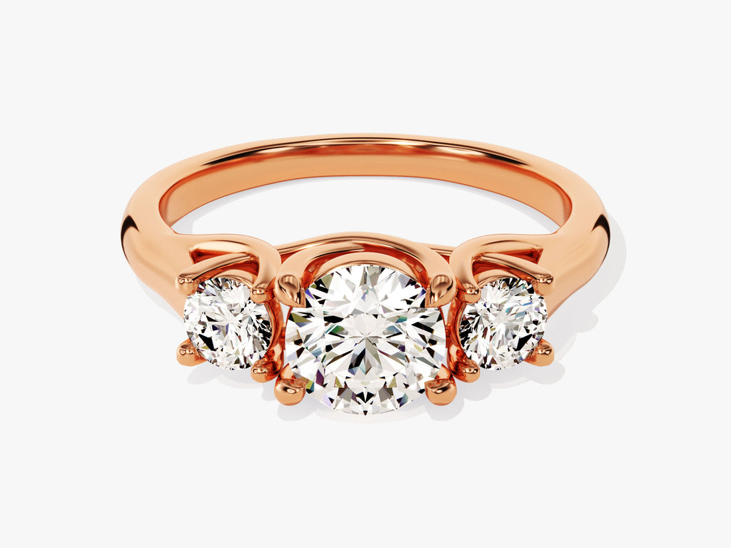 5.5 Carat Round Lab-Grown Diamond Engagement Ring with Graduating Sides –  Ben Garelick