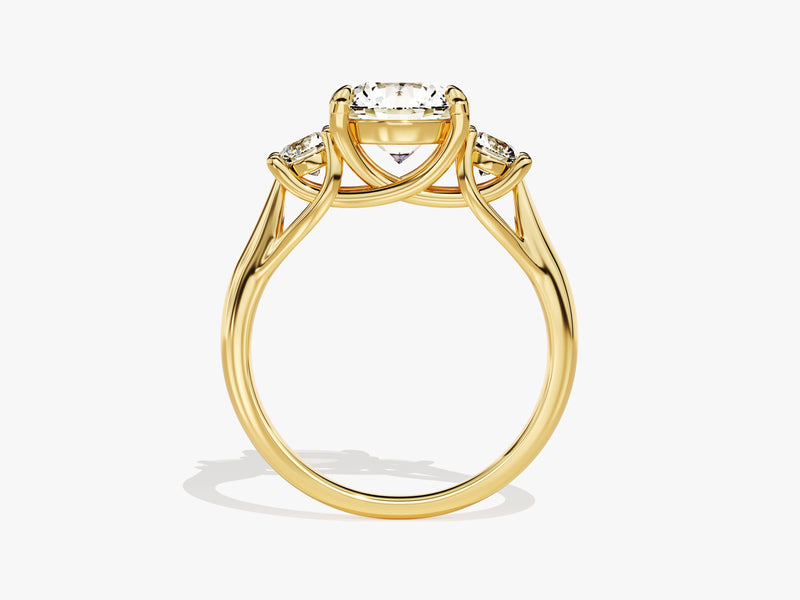 Trellis Three Stone Round Lab Grown Diamond Engagement Ring (2.50 CT TW)
