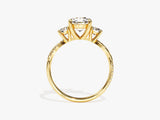 Petite Twisted Vine Three Stone Round Lab Grown Diamond Engagement Ring (2.00 CT TW)