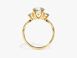 Petite Twisted Vine Three Stone Round Lab Grown Diamond Engagement Ring (2.50 CT TW)