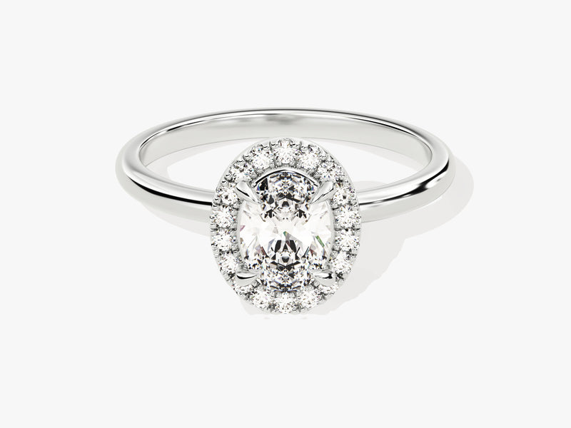 Oval Halo Lab Grown Diamond Engagement Ring (1.00 CT)