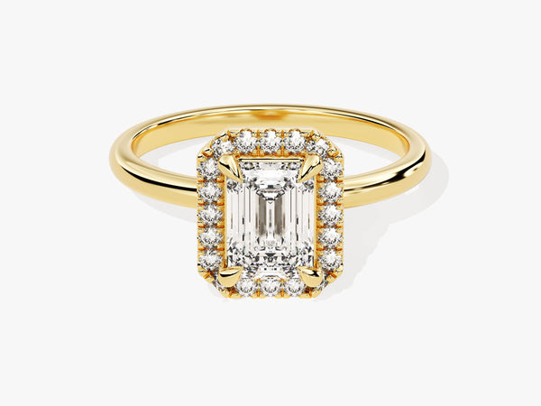 Emerald Halo Lab Grown Diamond Engagement Ring (1.00 CT)