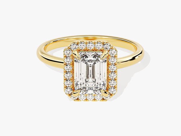 Emerald Halo Lab Grown Diamond Engagement Ring (1.50 CT)