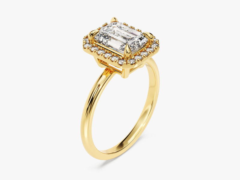 Emerald Halo Lab Grown Diamond Engagement Ring (2.00 CT)