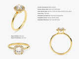 Cushion Halo Lab Grown Diamond Engagement Ring (1.00 CT)
