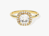 Cushion Halo Lab Grown Diamond Engagement Ring (1.50 CT)