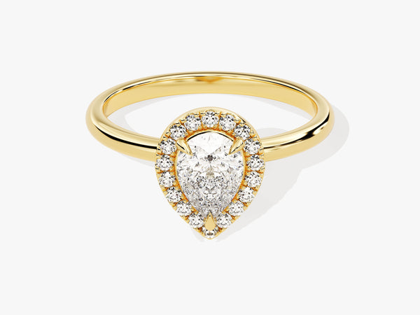 Pear Halo Lab Grown Diamond Engagement Ring (1.00 CT)