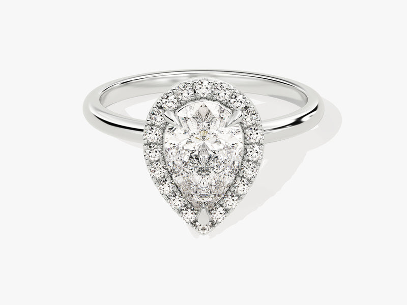 Pear Halo Lab Grown Diamond Engagement Ring (1.50 CT)