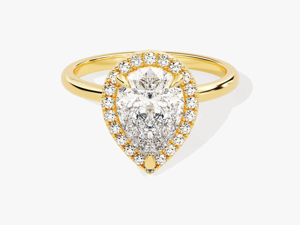 Pear Halo Lab Grown Diamond Engagement Ring (2.00 CT)