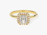 Asscher Halo Lab Grown Diamond Engagement Ring (1.00 CT)