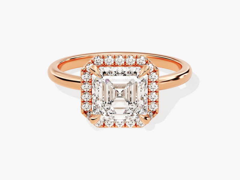 Asscher Halo Lab Grown Diamond Engagement Ring (2.00 CT)